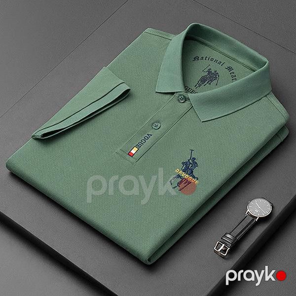 Kişilər üçün polo EB_757, yaşıl, pambıq, ölçü L — Mallar, Bakı (2)
