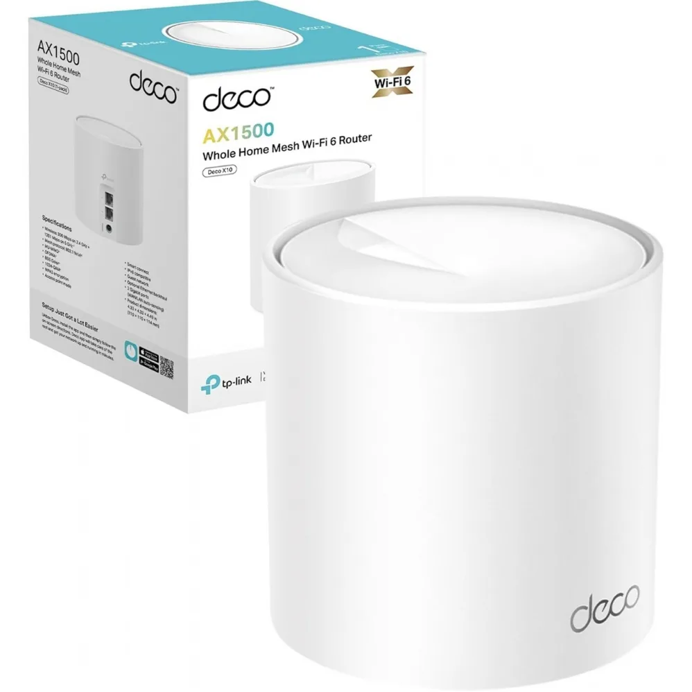 TP-Link - Deco X10 (1-pack) AX1500 Whole Home Mesh Wi-Fi 6 System) — Mallar, Bakı (2)