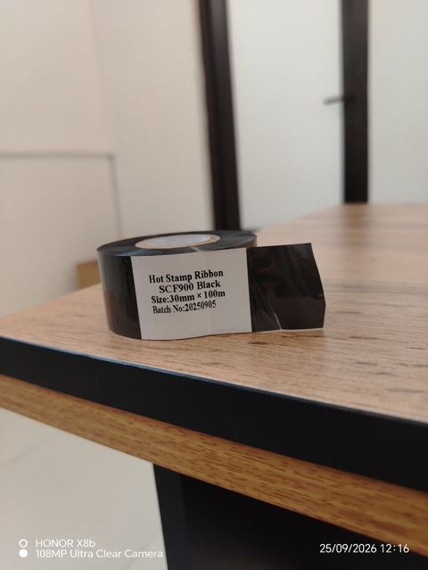 Məhsul: Hot Stamp Ribbon SCF900, Black - Tip: İsti ştamplama lentı — Bakı