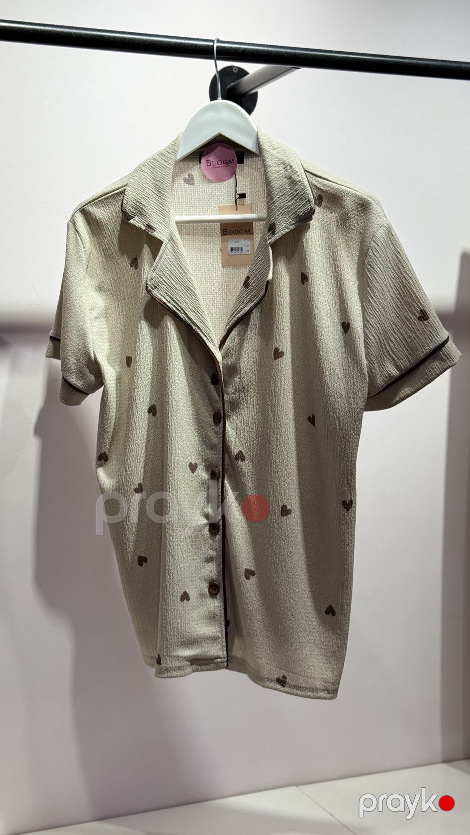 Qadınlar üçün şalvarlı pijama dəsti 5151, qəhvəyi, elastan/poliester, ölçü S — Mallar, Bakı (2)