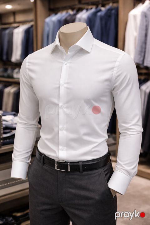 Uzunqol köynək 2190ee, ağ, pambıq, ölçü S — Bakı