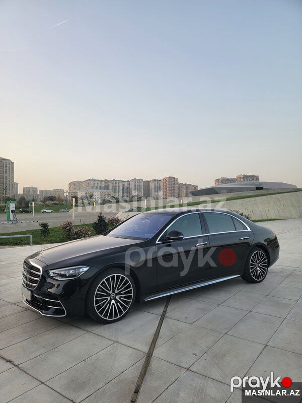 Mercedes S class Long, 2022 il — Minik avtomobili icarəsi, Bakı (3)