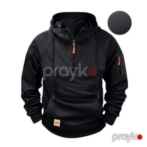 Kişilər üçün hudi EB_1229, qara, poliester, ölçü XXL — Bakı