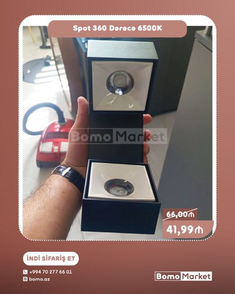 Spot 360 Dərəcə 6500K LED işıq - İki tərəfli fırlanan spot — Sıra və rels lampaları