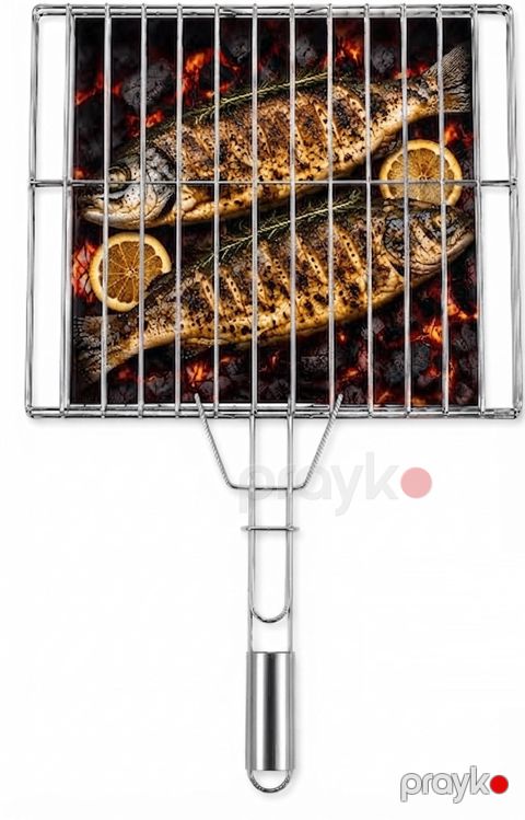 Qril barmaqlığı, Barbekü toru, Paslanmayan polad, 27 sm, 30 sm — Bakı