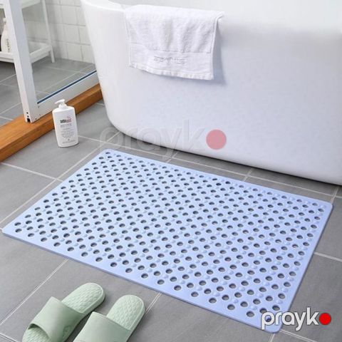 Hamam xalçası No brand Hamam üçün 80 sm 50 sm Silikon mavi rəngdə — Bakı
