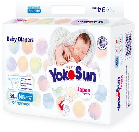 Uşaqlar üçün bez YokoSun NewBorn, 34 əd — Bakı