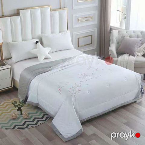 Yorğan Zarina Home SHA-00002814, 200x230 sm, bambuk, avrostandart, rəngbərəng — Bakı