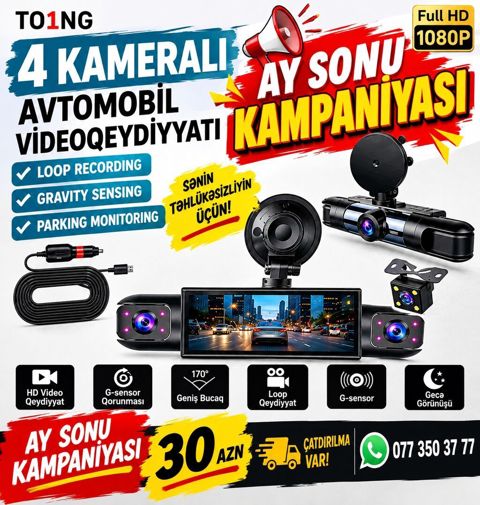 3kameralı(2salon360°+1ön)=30azn Yalnız bu ay üçün keçərlidir‼ — Xırdalan