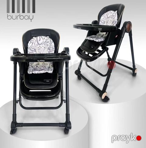 Uşaq yedizdirmə oturacağı Burbay RQSC001, metal/plastik, qara — Bakı