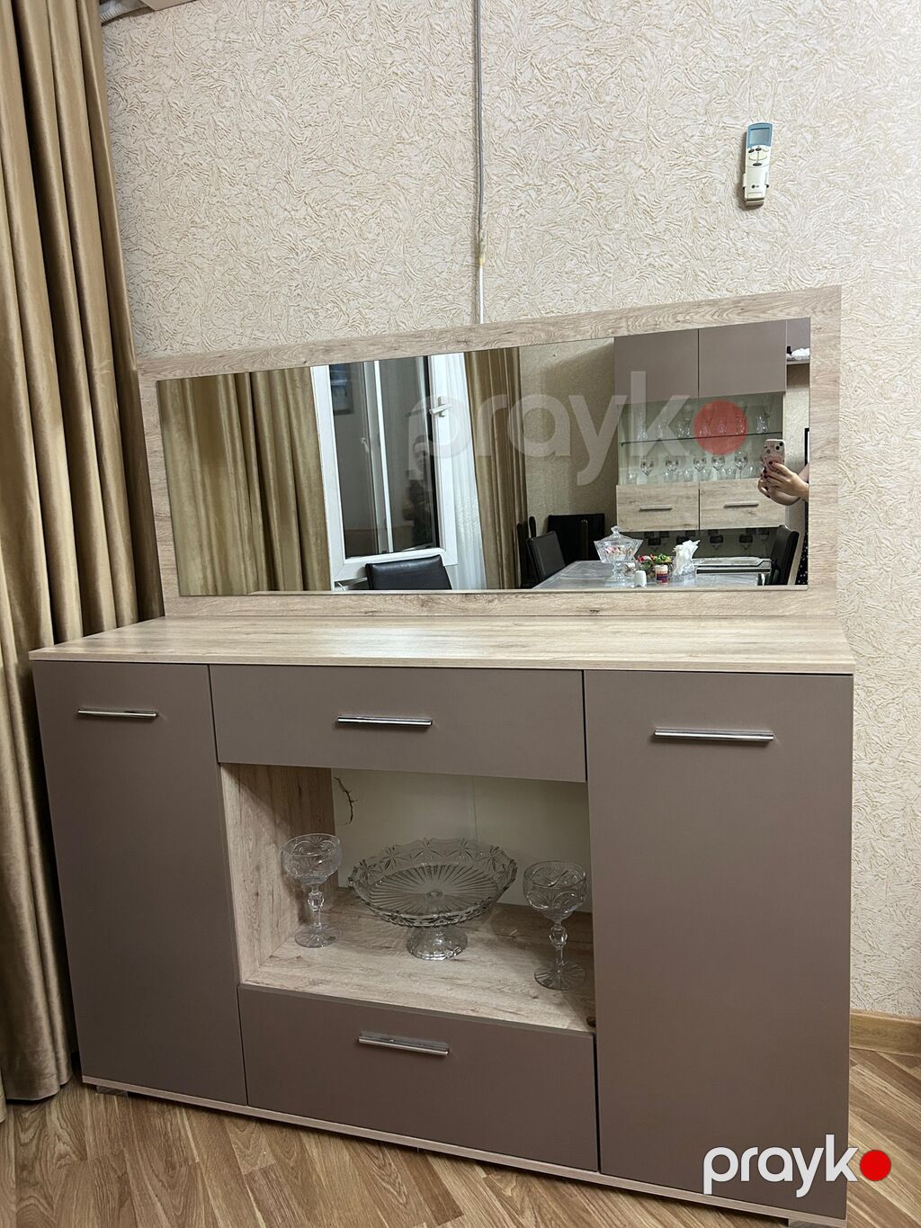 Qonaq otağı üçün modul divar mebeli və konsol-güzgü dəsti - Stil — Qonaq otağı üçün, Xırdalan (3)