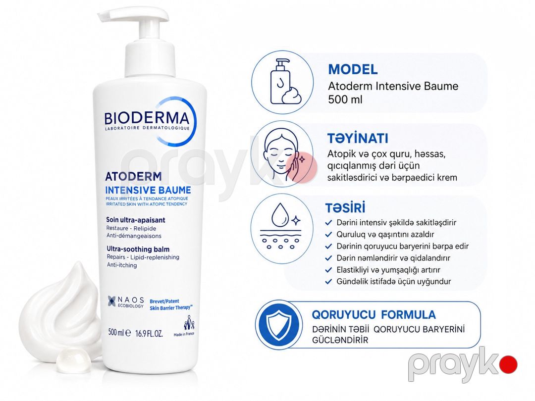Üz balzamı Atoderm Intensive Baume, 500 ml — Mallar, Bakı