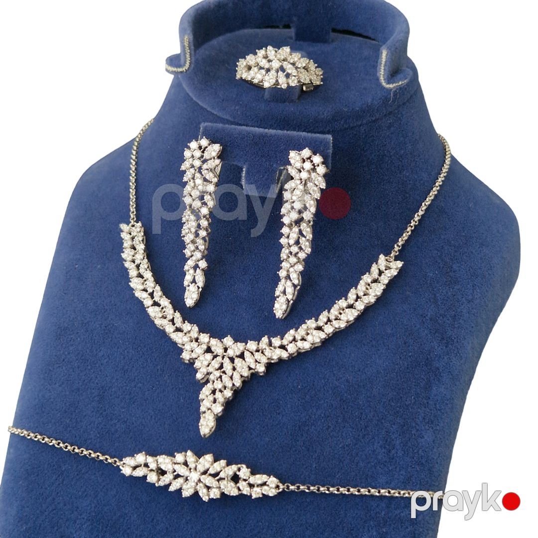 Zinət dəsti boyunbağı, sırğa, üzük və qolbaq Azgold 647 VJ426247 No Brand — Mallar, Bakı (3)