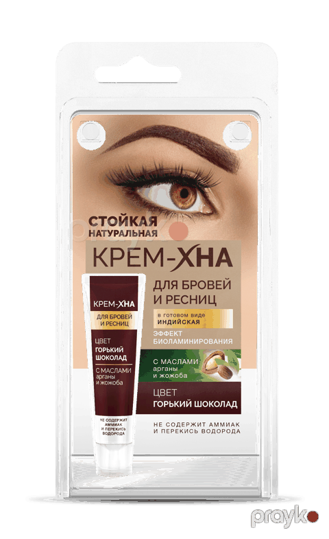 Krem-xına qaşlar və kirpiklər üçün hazır şəkildə Фитокосметик Hind Tünd şokolad 5 ml — Bakı
