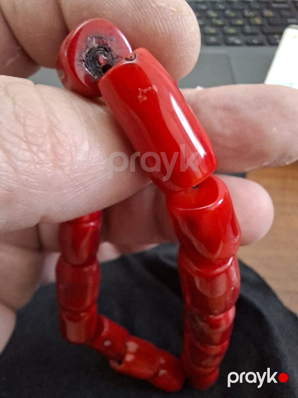 Mərcan təbeh (qırmızı təbii mərcan) muncuq dəsti - Material: təbii — Şəxsi əşyalar, Bakı (7)