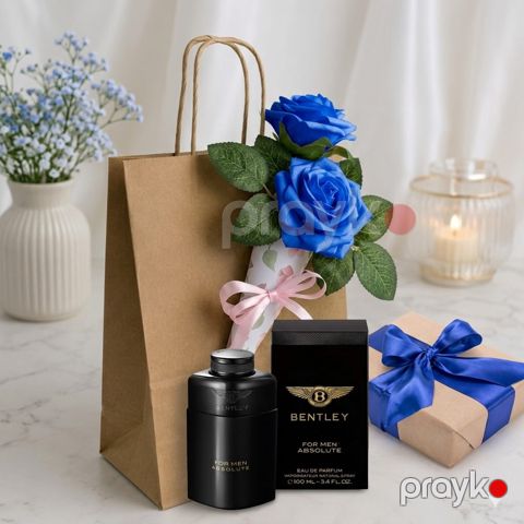 Bentley for Men Absolute kişilər üçün ətir suyu 100 ml, hədiyyəlik bağlama — Bakı