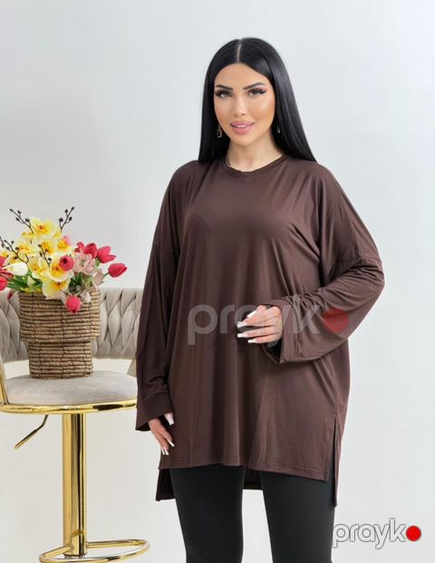 Tunika 2306, qəhvəyi, parça, ölçü One size — Bakı