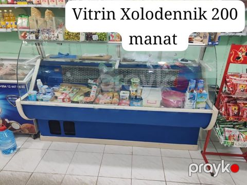 Vitrin soyuducu 200 azn satılır Ünvan statistika Pərvin 2484 — Bakı