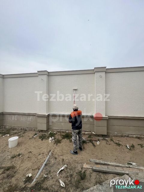 Fasad İşləri – Tarsofka və Silikonlu Boya — Bakı