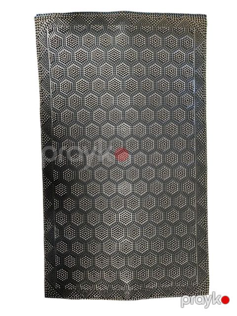 Qapı qabağı xalça boz, altıbucaqlı naxışlı, 50x80 sm - SH-1526 — Bakı