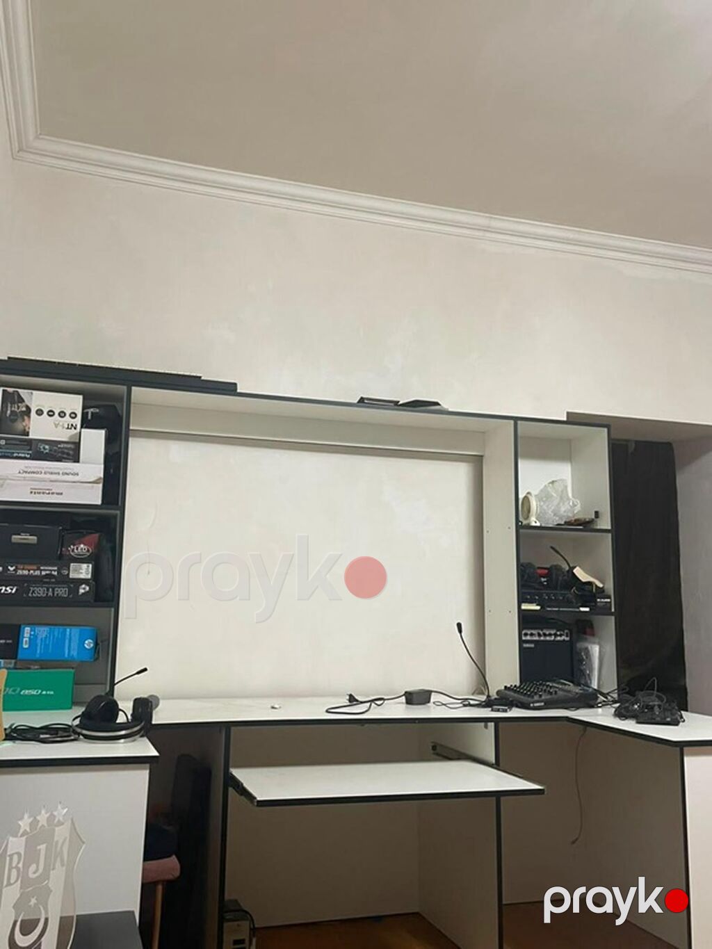 L‑şəkilli ofis/kompüter masasının modul dəsti - Material: ağ rəngli — Ofis mebeli, Bakı (2)