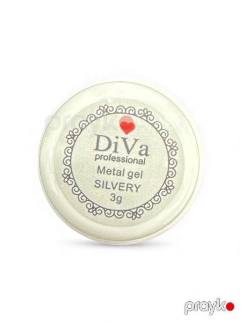 Dırnaqlar üçün gel Diva Metal Silvery 3 ml — Bakı