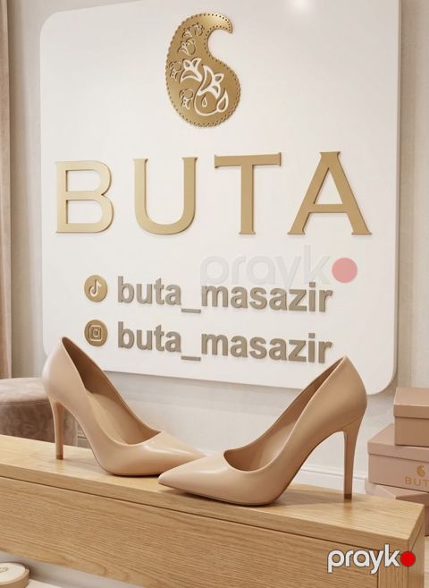 Məhsul: Qadın klassik stilettolar - Rəng: Nude/bej - Material: Parlaq — Masazır