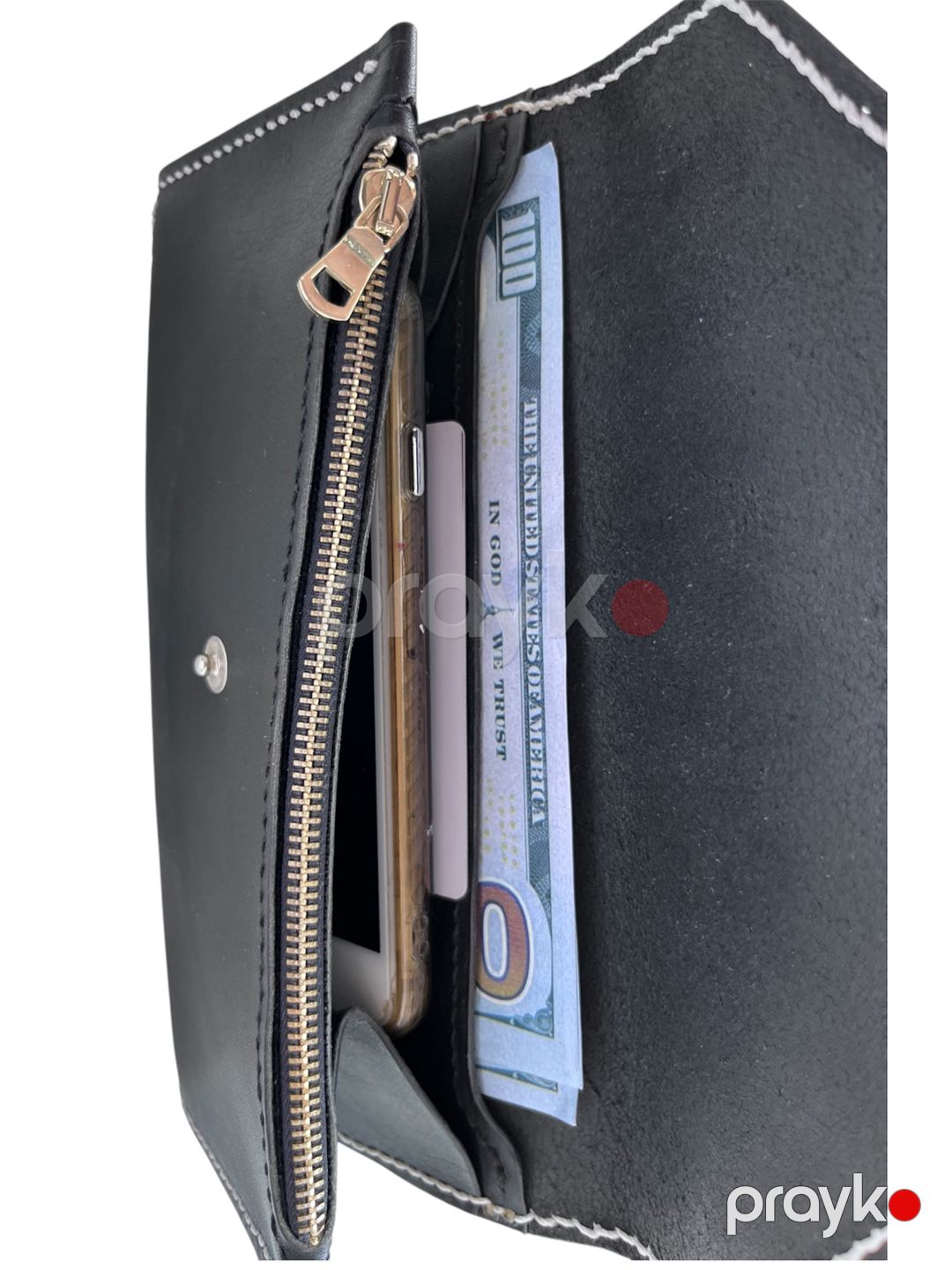 Pul kisəsi uniseks 67064844, dəri, 20x10 sm, qara — Mallar, Bakı (3)