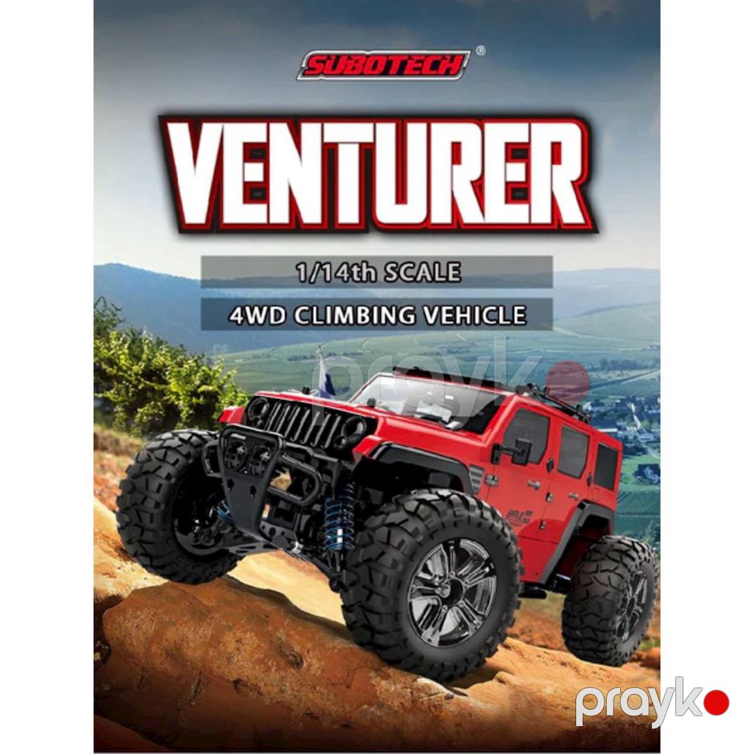 Radio ilə idarə olunan maşın Venturer 4WD 197, qırmızı — Mallar, Bakı (2)