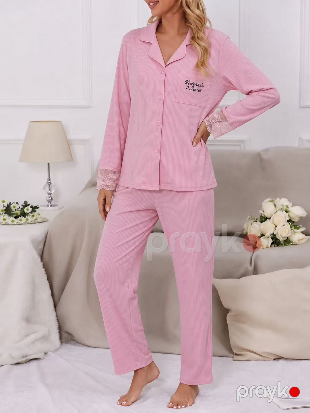 Şalvarlı pijama dəsti, Qara, Makaronka, ölçü M — Mallar, Bakı (3)