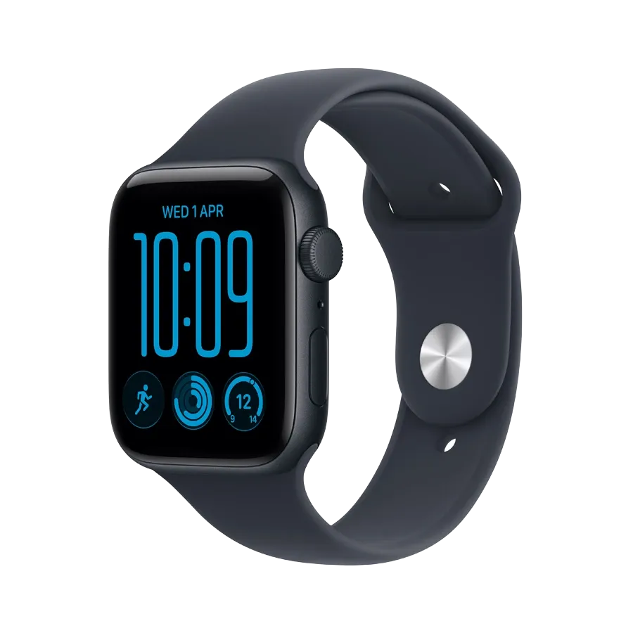 Smart saat Apple Watch SE 3 GPS, 44mm Midnight Aluminium Case with Navy Blue Sport Band - S/M (MJL74RK/A) — Bakı