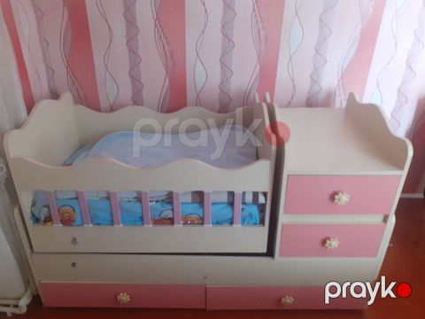 Oğlan üçün, İşlənmiş, Dördbucaq, Beşik, Dəstsiz, Matras ilə, Yellənmə mexanizmsiz — Şəmkir