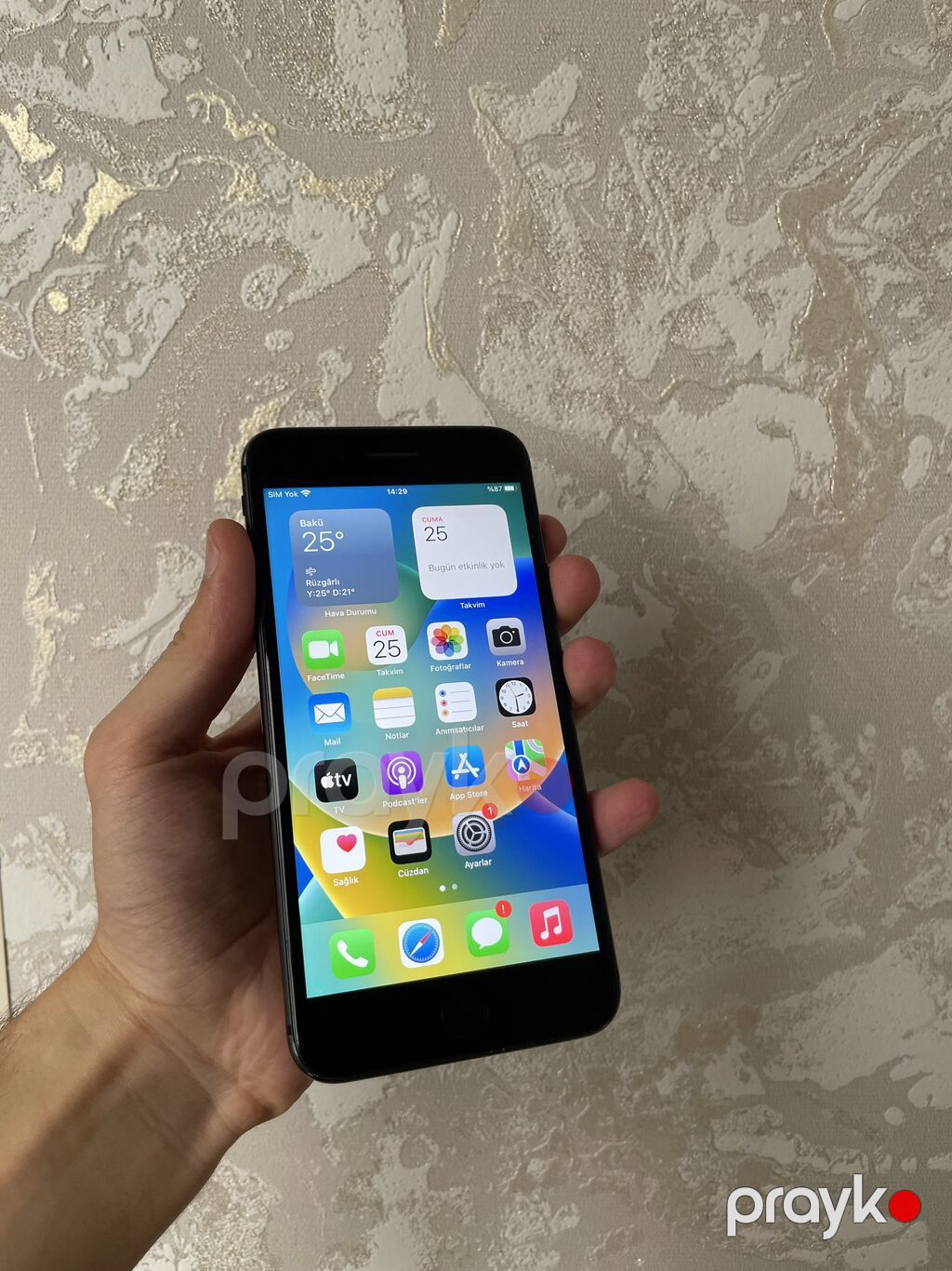 IPhone 8 Plus, 64 GB, Qara, Barmaq izi, Simsiz şarj — Apple iPhone, Bakı (5)