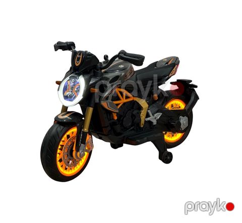 Uşaqlar üçün motosikl MT800SRI, qara/sarı, 5+ yaş — Bakı