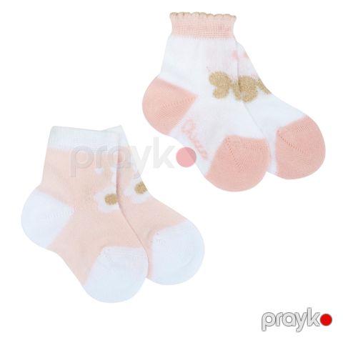 Qızlar üçün corab dəsti Chicco 9101673000000-60, rəngbərəng, pambıq/poliamid/elastan, ölçü 6-9 ay — Bakı