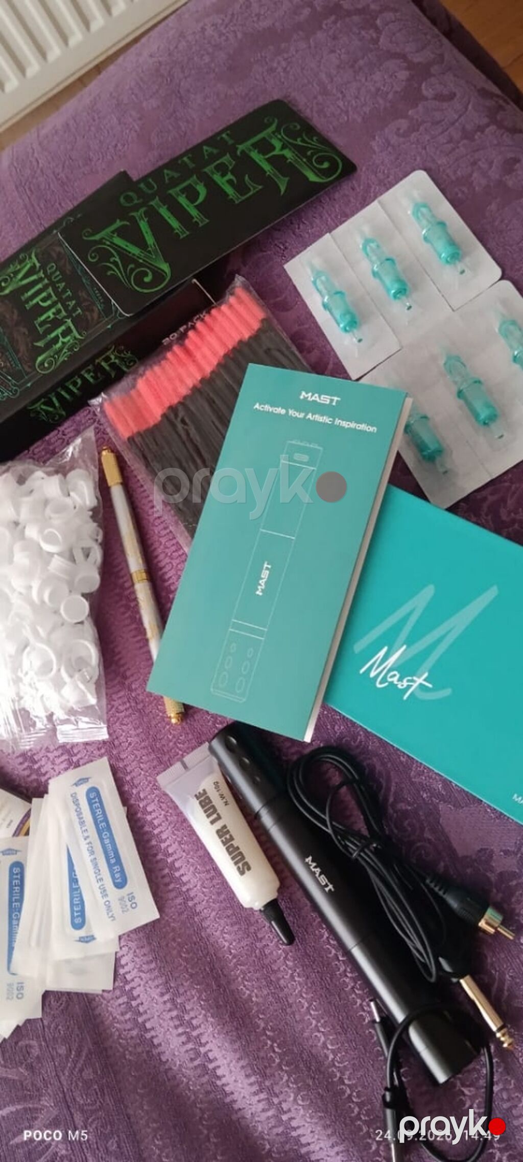 Tatu üçün peşəkar avadanlıq dəsti Komplektin tərkibi: - Mast markalı — Digər, Bakı (3)