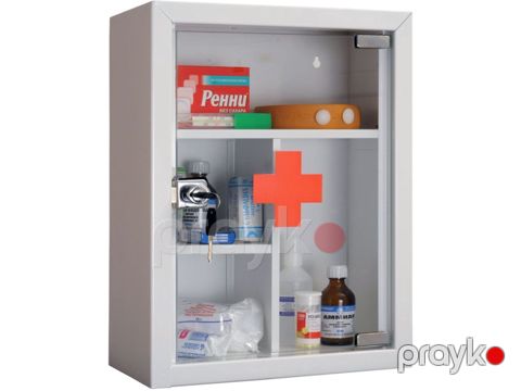 Dərmanlar üçün şkaf Hilfe AMD-39G, metal, ağ, 39x30x16 sm — Bakı