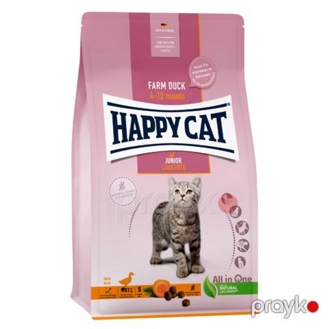 Quru yem Happy Cat Junior Land Ente pişik balaları üçün, ördək əti ilə, 1 kq — Bakı