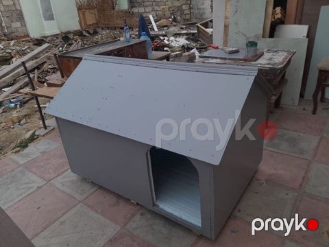 Möhkəm materialdan hazırlanmış it/kötük evi - Konstruksiya: İkiqat — Bakı