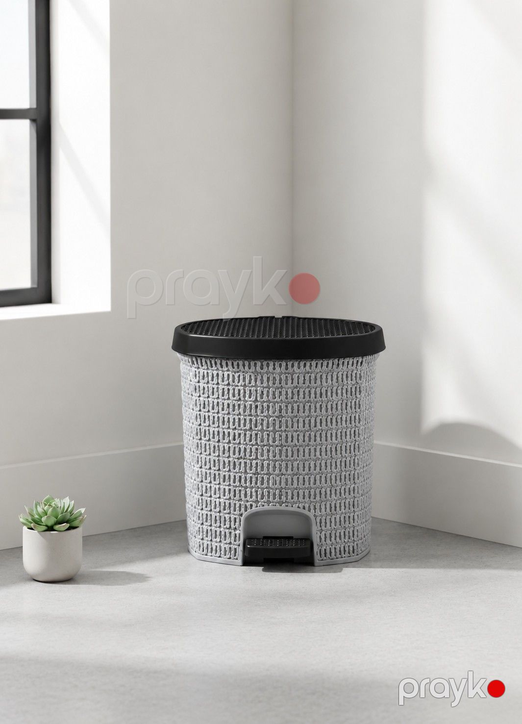 Zibil qutusu Stars plast, plastik, boz, 12 l — Mallar, Bakı (2)