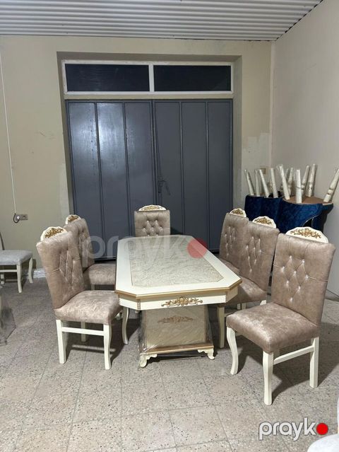 Yemək otağı dəsti - Tərkib: 1 ədəd düzbucaq formalı masa + 6 ədəd — Bakı