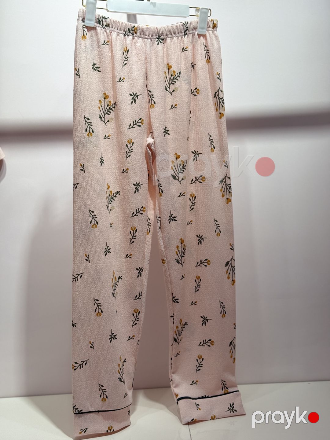 Qadınlar üçün şalvarlı pijama dəsti 0709, bej, elastan/poliester, ölçü S — Mallar, Bakı (2)