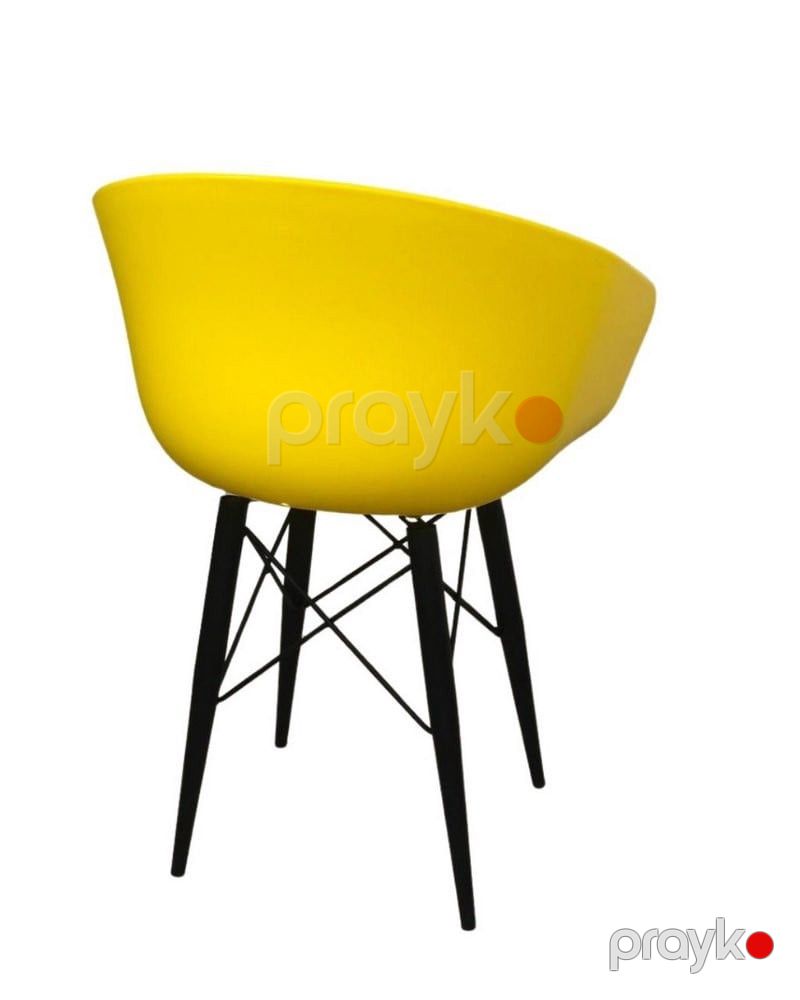 Stul Dorsa Sarı Konik, dəmir və plastik, 59x56x82 sm, maksimal yüklənmə 180 kq, oturacaq hündürlüyü 45 sm - Delgroup429 — Stullar, Bakı (3)