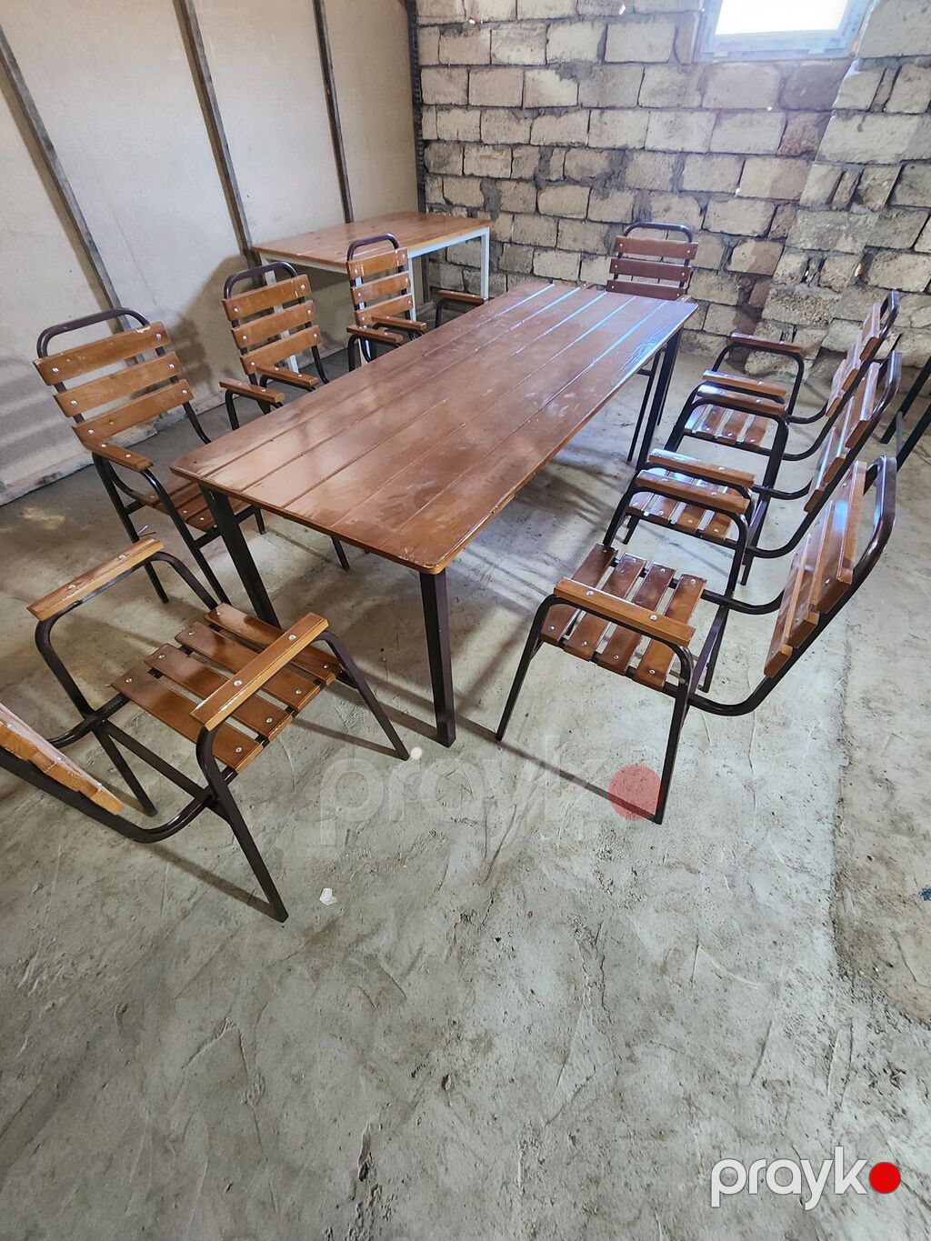 Açıq havaya uyğun masa-stul dəsti - Komplekt: 1 ədəd düzbucaqlı yemək — Mobilya dəstləri, Bakı (5)