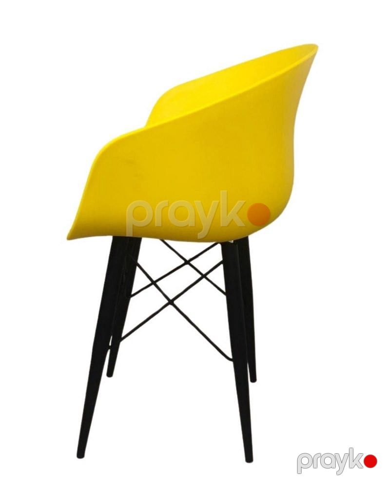 Stul Dorsa Sarı Konik, dəmir və plastik, 59x56x82 sm, maksimal yüklənmə 180 kq, oturacaq hündürlüyü 45 sm - Delgroup429 — Stullar, Bakı (2)