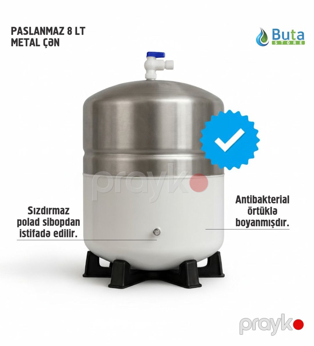 Su filtrləri Waterboss X, pompalı, 5 mərhələli təmizləmə sistemi, 8 l, metal çən — Mallar, Bakı (3)