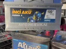 İnci Akü 100Ah akkumulyator Türkiyə istehsalı, 2 il zəmanət — Bakı