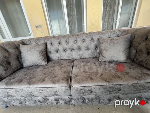 Xüsusi dizayn boz rəng Chesterfield üslublu divan - Üslub: Klassik — Digah
