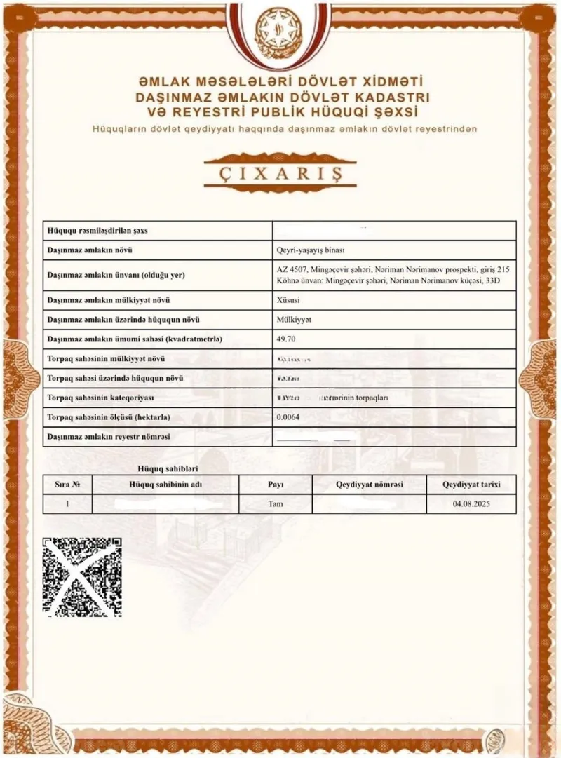 Satılır Obyekt 64 m² Mingəçevir — Əmlak, Mingəçevir (8)