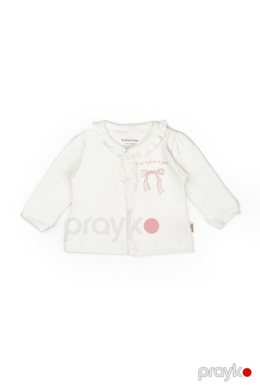 Yenidoğulanlar üçün geyim dəsti Babycosy, 3-lü, qızlar üçün, 0-3 ay, ekru-çəhrayı, %100 orqanik pambıq - CSY8143 — Mallar, Bakı (3)